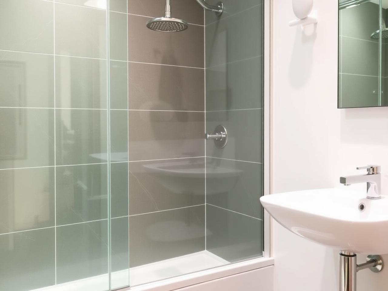 Modern bathroom with new shower and taps installed by Touchwood Plumbing in Solihull